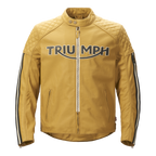 Braddan Gold Retro Air Race Leather Jacket Triumph