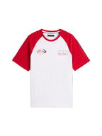 Cadillac F1 Racing Varsity Raglan T-Shirt - White Cadillac F1