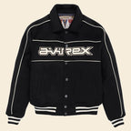 Men Black Woolrider Avirex Leather Letterman Jacket 3A MOTO LEATHER