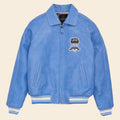 Men's Denim Bomber Varsity Limited Edition Avirex Leather Jacket Endless Racegear