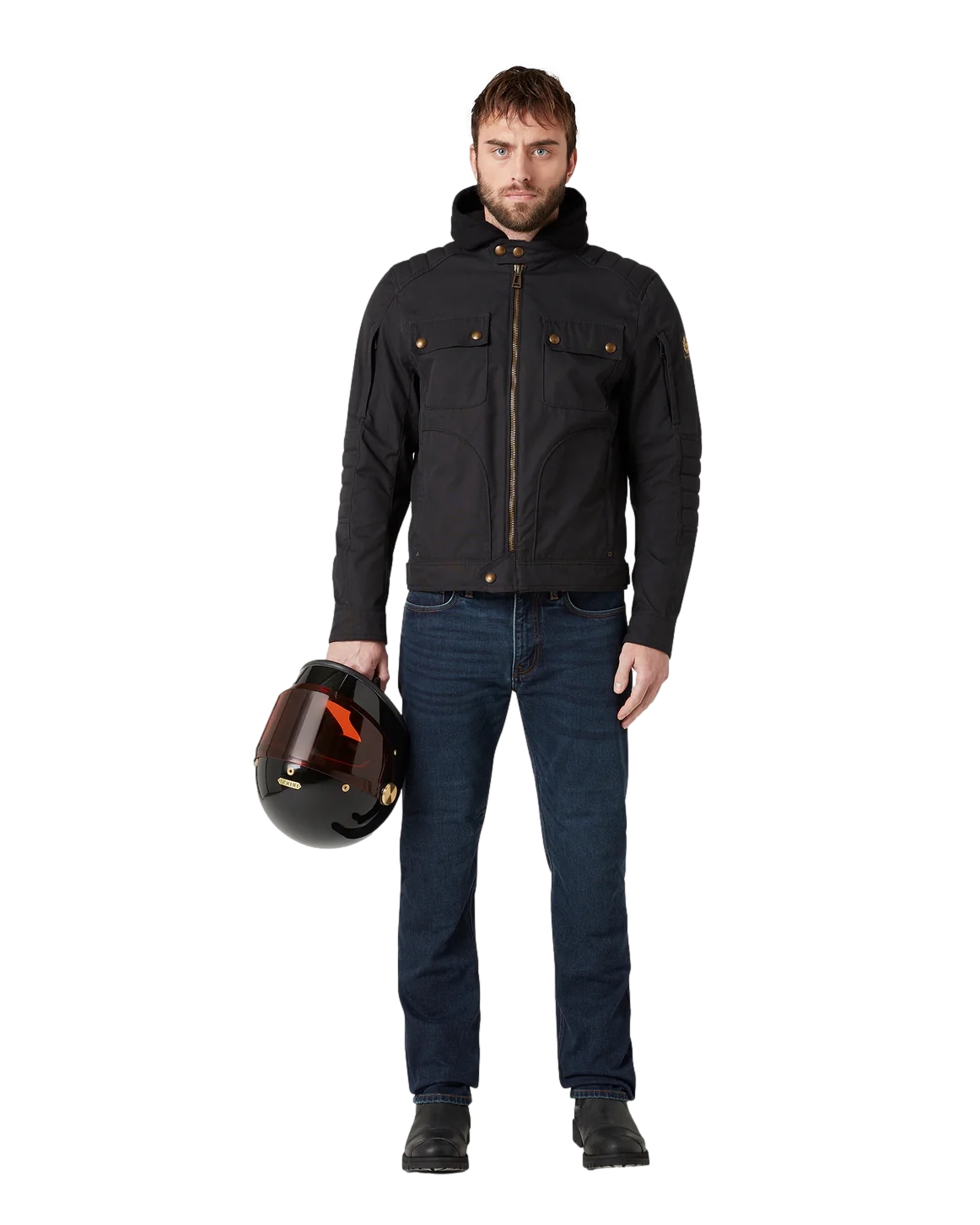 *New* Belstaff Roberts Cotton Canvas Motorcycle Jacket - Black Endless Racegear 1
