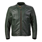 Braddan Green Leather Jacket Triumph