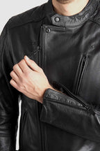 TWIN LEATHER JACKET BLACK - Men’s Leather Motorcycle Jacket Pando Moto