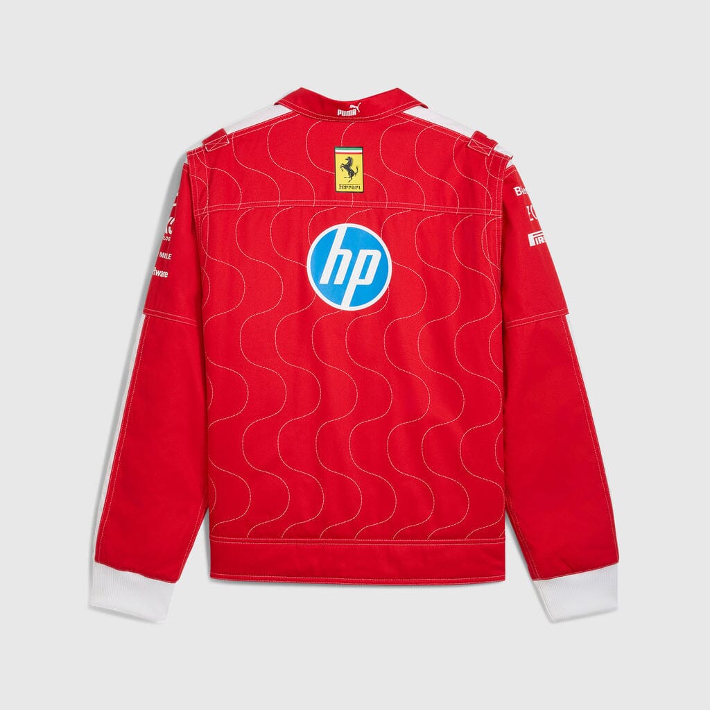 Red Scuderia Ferrari team jacket, back yoke with HP and crest patch