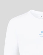 Alpine Racing F1 Franco Colapinto Relaxed Fit T-Shirt- White/Blue Ice Alpine