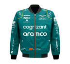 Aston Martin Aramco Cognizant F1 2023 Official Fernando Alonso Team Driver Bomber Jacket 