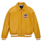 Avirex Fashion Aviator Bomber Mustard Leather Jackets rfxleatherofficial