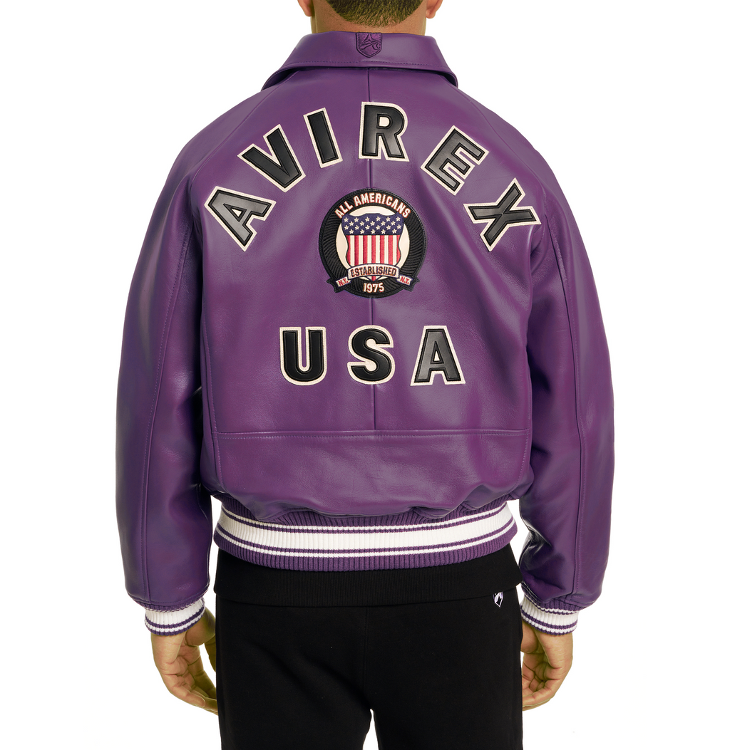 Purchase Best High Quality Orchid Color Leather Avirex Fashion Limited Edition Ombre Icon Jackets rfxleatherofficial