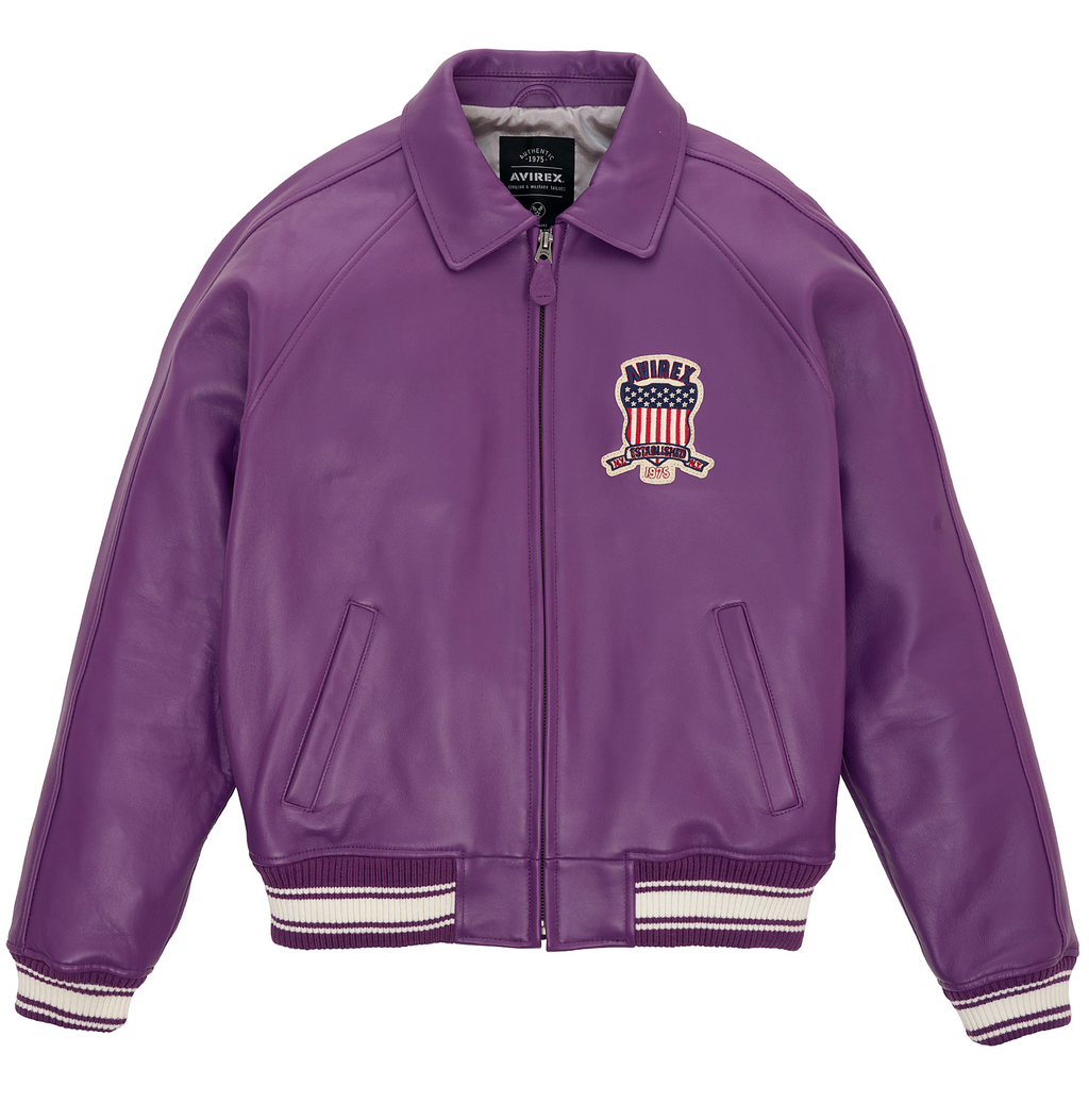 Purchase Best High Quality Orchid Color Leather Avirex Fashion Limited Edition Ombre Icon Jackets rfxleatherofficial