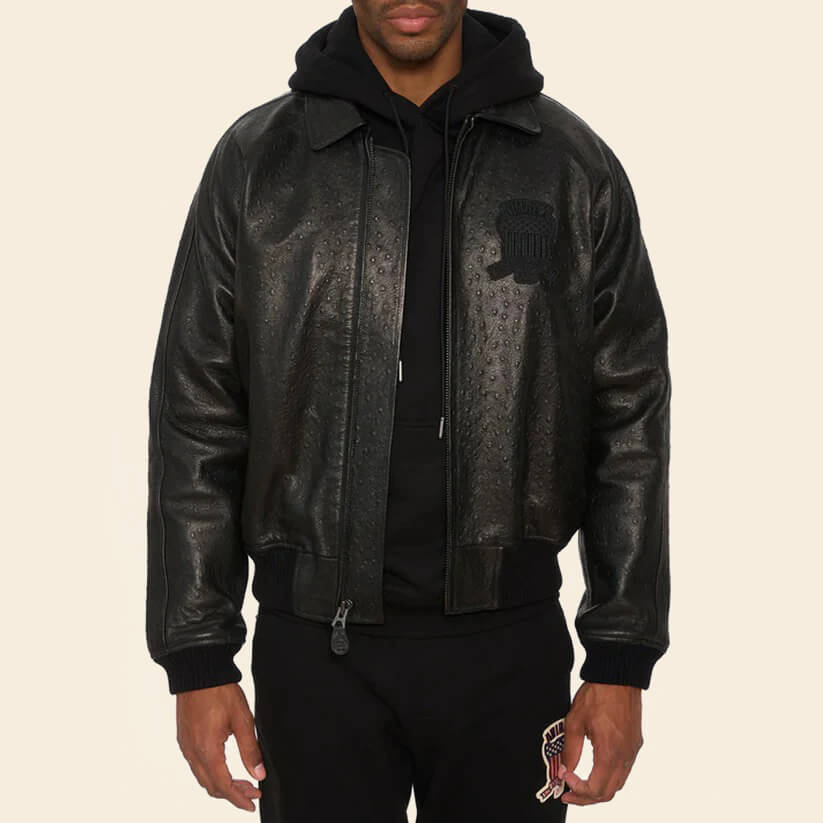 New Black Limited Edition Avirex Leather Jacket 3A MOTO LEATHER