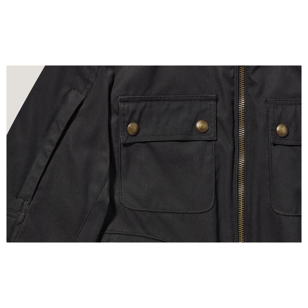 *New* Belstaff Roberts Cotton Canvas Motorcycle Jacket - Black Endless Racegear 6