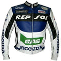 Honda Repsol Gas Motorcycle Biker Leather Jacket 3A MOTO LEATHER