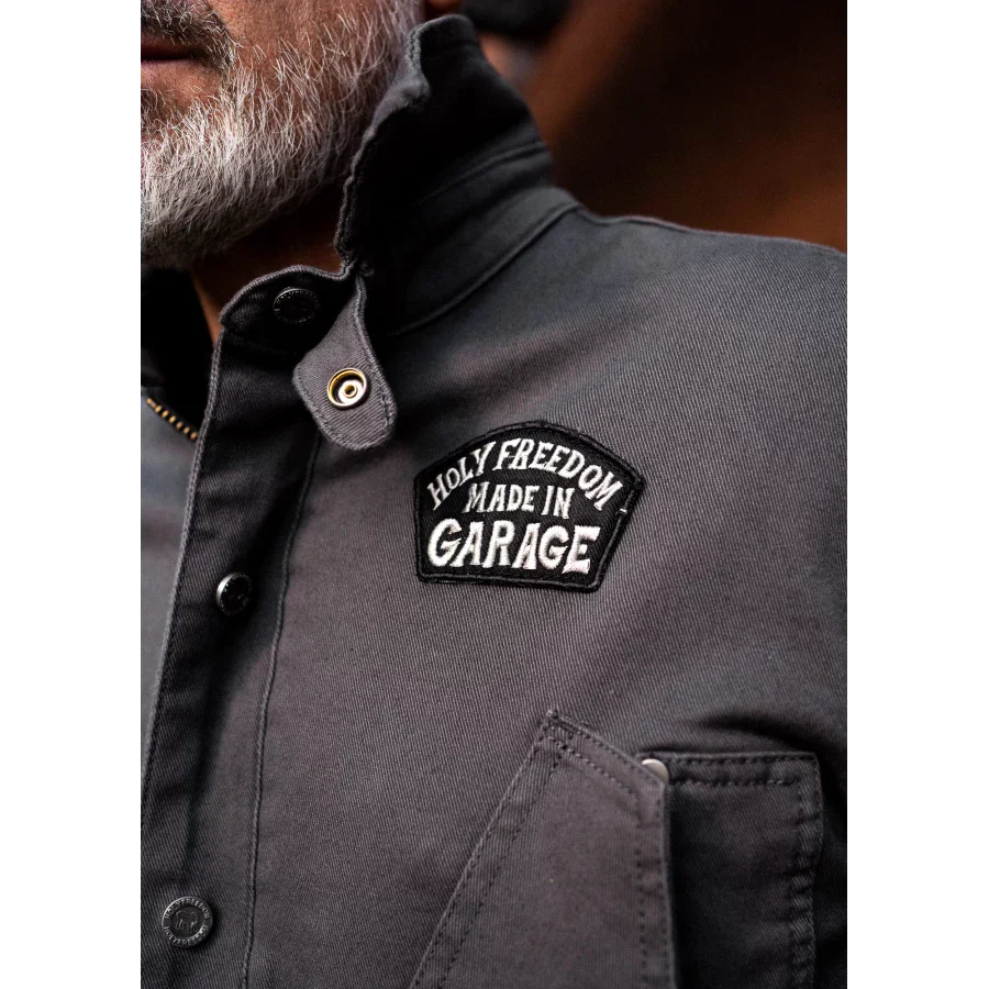 Holy Freedom - King Motorcycle Jacket - Military Grey