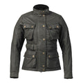 Ladies Khaki Beck Wax Textile Jacket Triumph