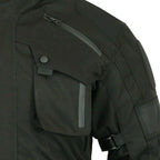 BGA Velocity Water Resistant Cordura Motorcycle Jacket Black CE Armoured