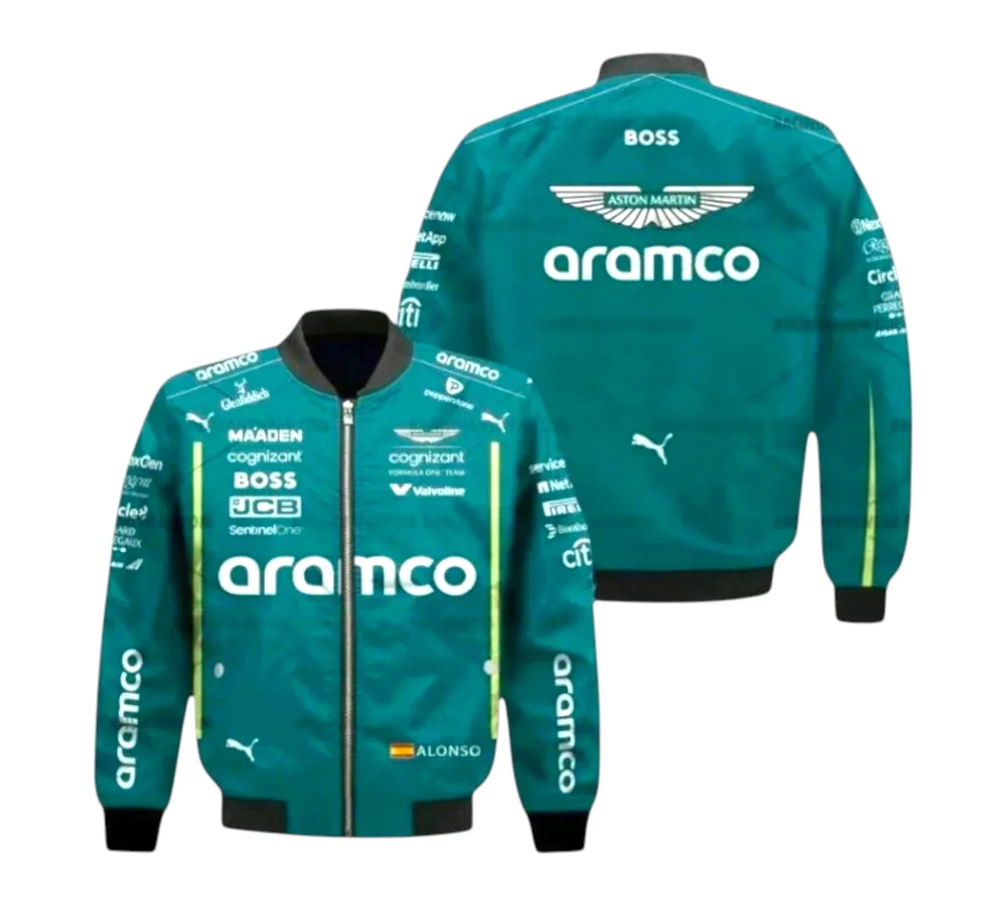 New 2025 Fernando Alonso Formula One Vintage Jacket Endless Racegear