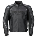 Triple Perforated Black Leather Jacket Triumph