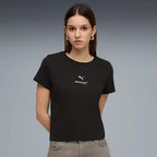 McLaren F1 Women's Core Essentials T-Shirt - Puma Black/White Glow Heather McLaren