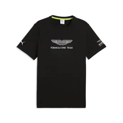 Aston Martin F1 Large Logo T-Shirt - Black/Green T-shirts Aston Martin F1 XS Black 