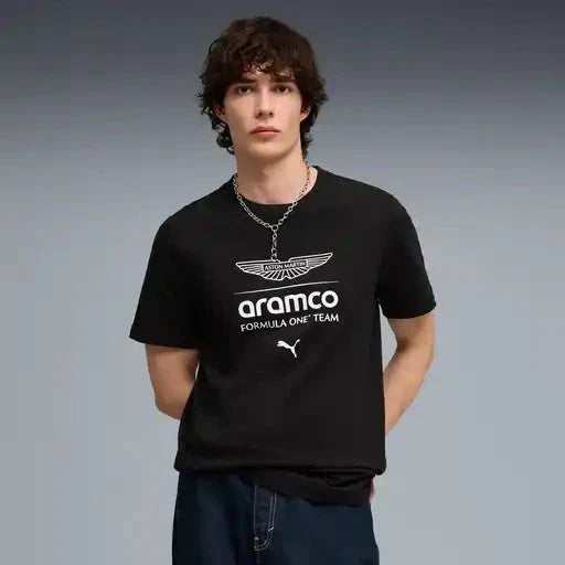 Aston Martin F1 Large Logo T-Shirt - Black/Green Aston Martin F1