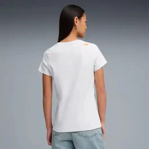 McLaren F1 Women's Core Essentials T-Shirt - Puma Black/White Glow Heather McLaren